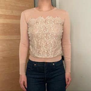 ASOS Jeweled Lace Sweater